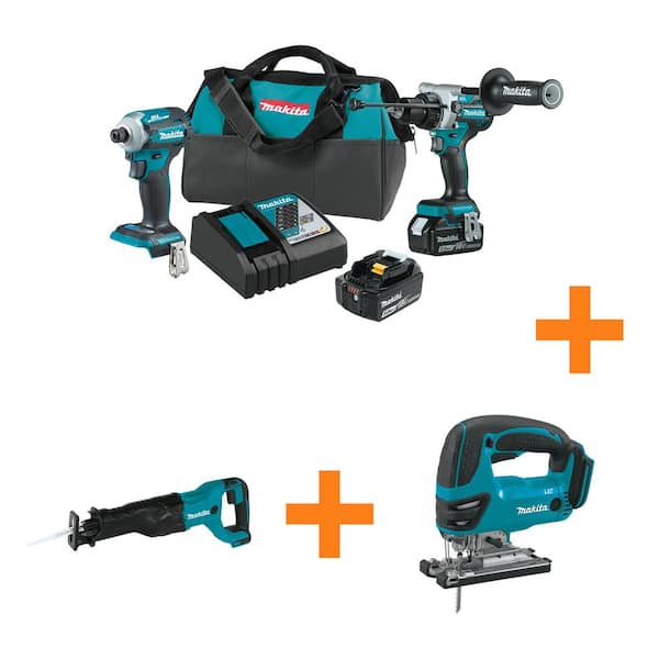 18-Volt LXT Brushless 2-Pc Combo Kit 5.0Ah with bonus 18V LXT Jigsaw and 18V LXT Oscillating Multi-Tool 18-Volt LXT Brushless 2-Pc Combo Kit 5.0Ah with bonus 18V LXT Jigsaw and 18V LXT Oscillating Multi-Tool