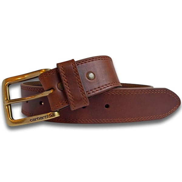 Carhartt Men's Size 38 Brown Leather Hamilton Belt