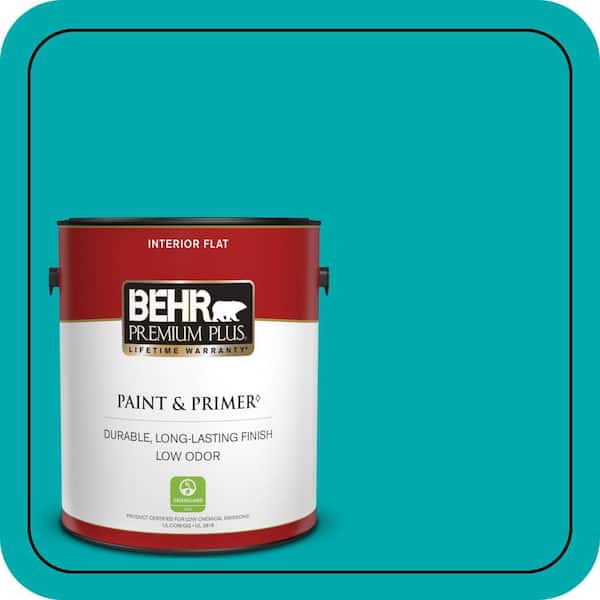 BEHR PREMIUM PLUS 1 gal. #P460-5 Fiji Flat Low Odor Interior Paint & Primer