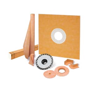Kerdi-Shower-Kit 48 in. x 48 in. Shower Kit with ABS Flange