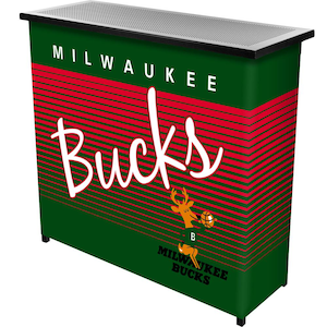 Milwaukee Bucks Hardwood Classics Green 36 in. Portable Bar
