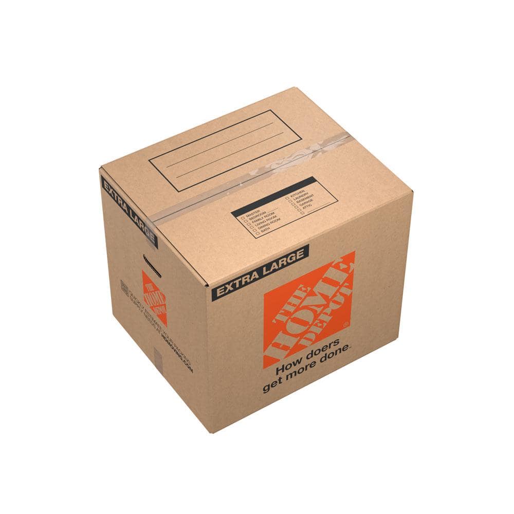 The Home Depot 24 in. L x 20 in. W x 21 in. D Extra-Large Moving Box with  Handles XLBX - The Home Depot