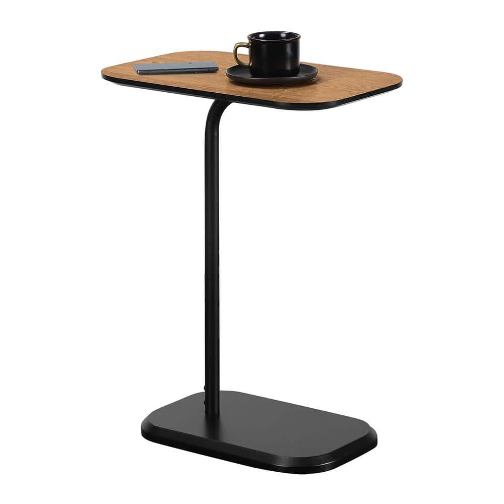 Oslo Hampton Brown and Black C End Table with Oak Veneer
