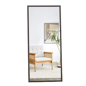 31.5 in. W x 71 in. H Rectangle Gray Wood Framed Floor Standing Mirror, Wall Mounted Mirror for Bedroom, Living Room