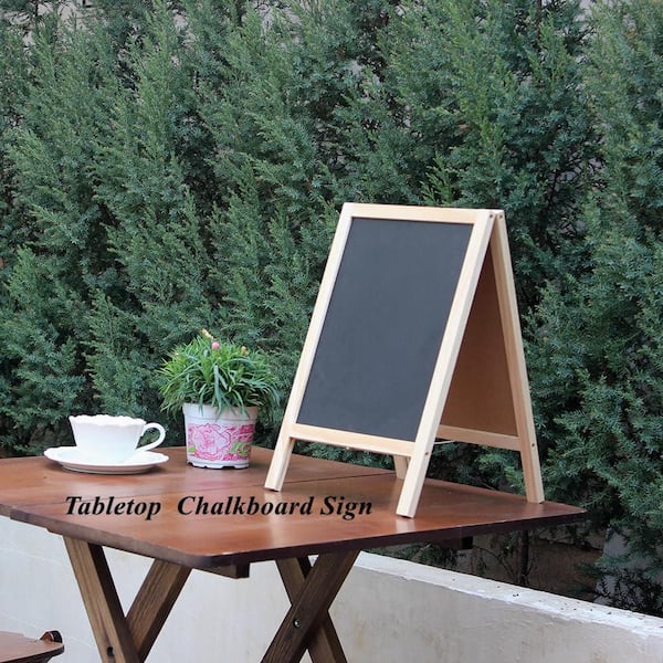 Afoxsos Freestanding Double Sided Wooden Chalkboard A Frame