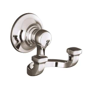 Bancroft Double Robe Hook in Vibrant Polished Nickel