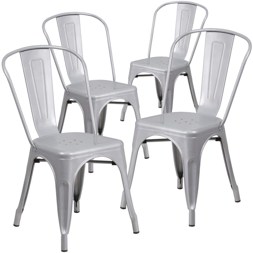 carnegy avenue stackable metal outdoor dining chair