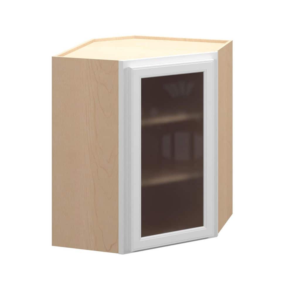 Brighton Raised 24 in. W x 30 in. H x 12 in. D in Painted White Plywood Assembled Frosted Glass Wall Corner Diagonal price history on PriceWatchPro