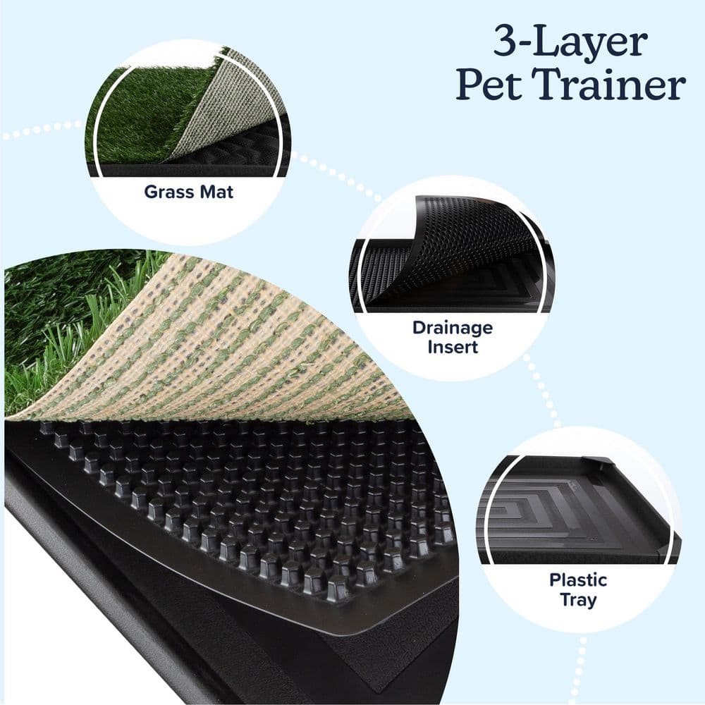 Medium Artificial Grass Puppy Potty Trainer with Tray