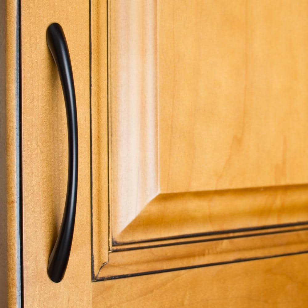 Matte Black Traditional Arch Loop Cabinet Pulls with Mounting Hardware