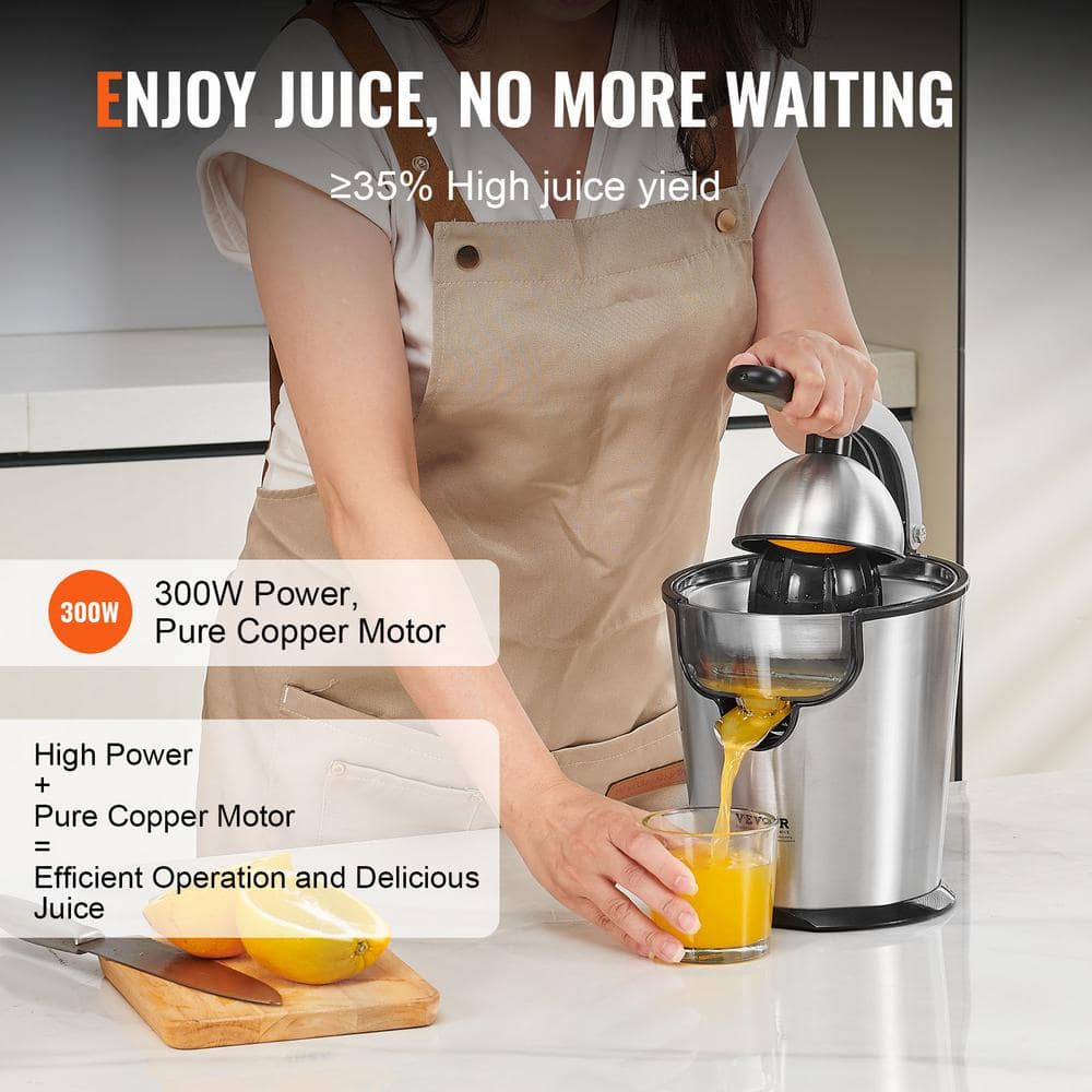 Stainless Steel Electric Citrus Juicer with Soft Grip Handle