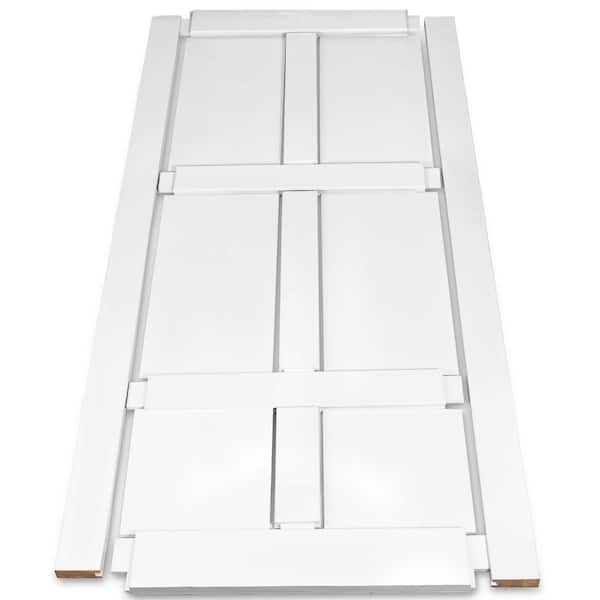 Unbranded - 36 in. x 80 in. 6-Paneled White Primed Interior Sliding Barn Door with Hardware Kit, MDF, Barn Door Slab