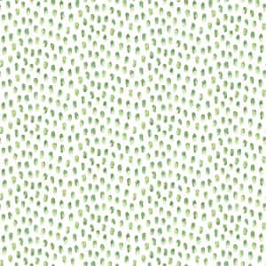 Sand Drips Green Painted Dots Green Wallpaper Sample