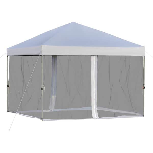 cenadinz 10 ft. x 10 ft. Pop Up Canopy Portable Folding Tent Gazebo Outdoor with Removable Sidewalls Mesh Curtains Carrying Bag
