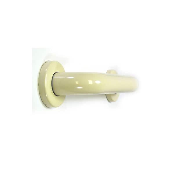 WingIts Premium 12 in. x 1.5 in. Polyester Painted Stainless Steel Grab Bar in Bone (15 in. Overall Length)