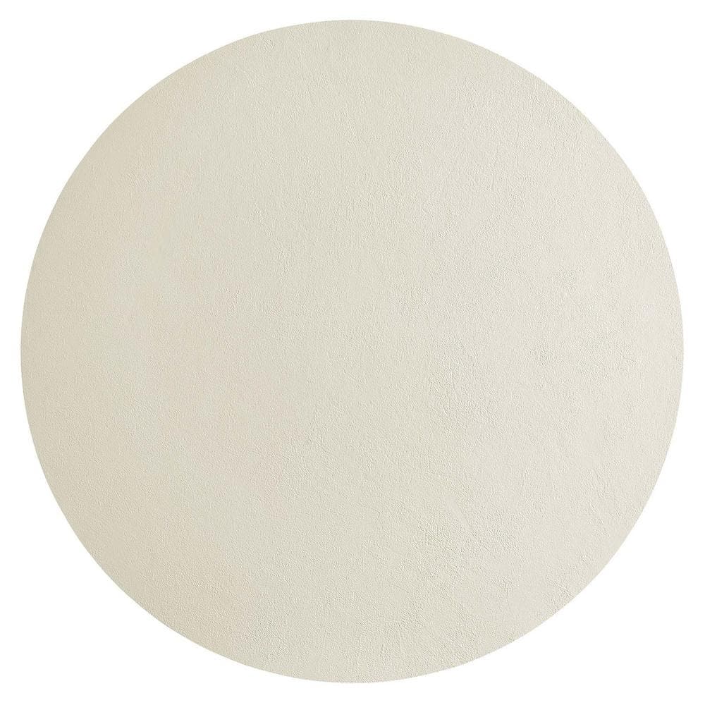 Caspian 40" White Round Concrete Dining Table with Pedestal Base