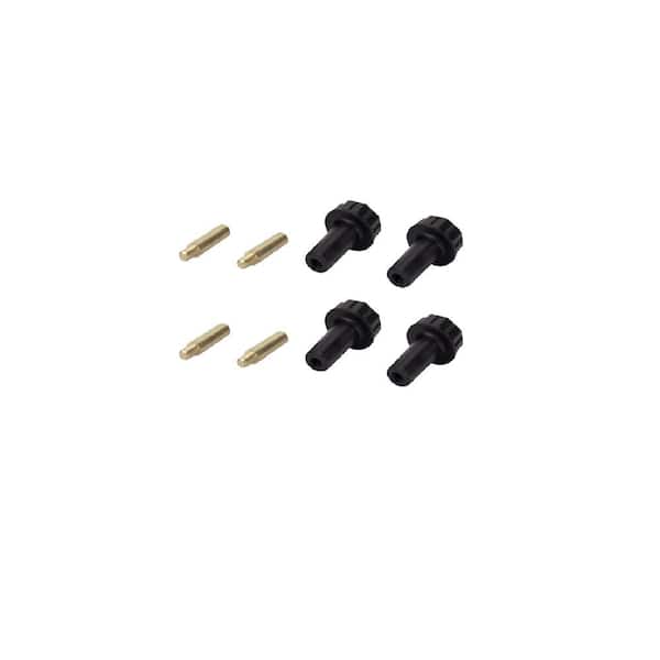 Aspen Creative Corporation Black On/Off Replacement Turn Knobs and 1/2 in. Extensions (4-Pack)