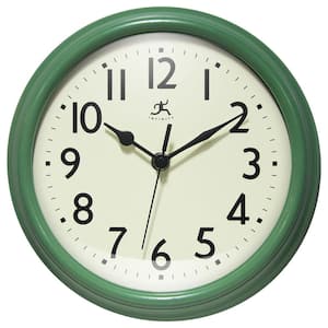 Nostalgic 9.5 in. Plastic Clock - Green