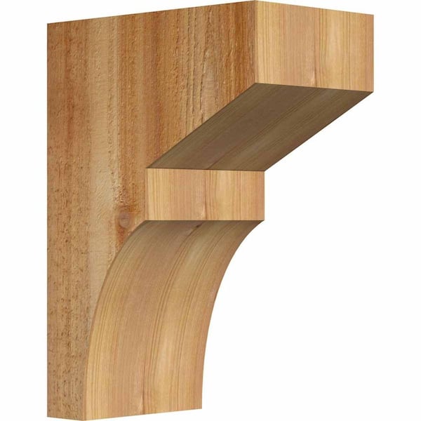 Ekena Millwork 6 in. x 10 in. x 14 in. Western Red Cedar Monterey Rough Sawn Corbel