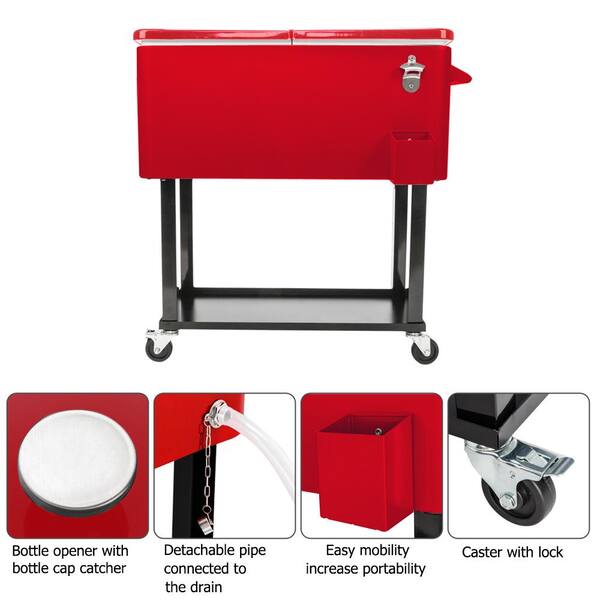 Camp-Zero 40L - 42 Qt. Premium Cooler in Burnt Orange CZ40L-BO - The Home  Depot