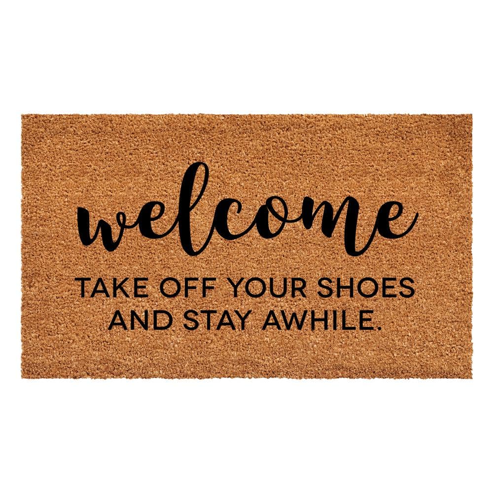 "Take Off Your Shoes and Stay A while Doormat, 24"" x 48""" price history on PriceWatchPro