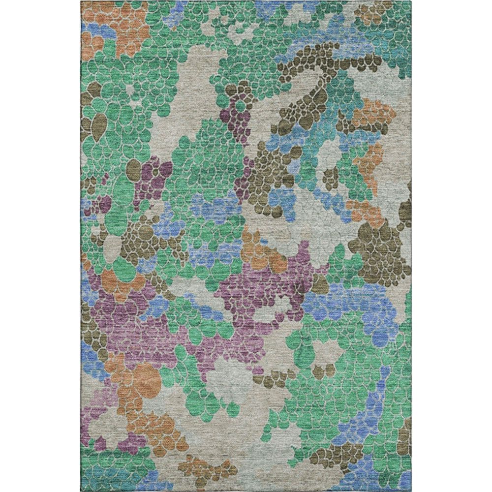 Mayfield Premium Machine Washable Abstract AMF1906 Green 3 ft. x 4 ft. Area Rug price history on PriceWatchPro