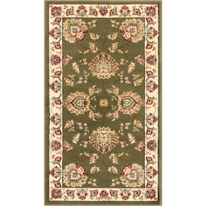 Timeless Abbasi Green 2 ft. x 4 ft. Traditional Area Rug