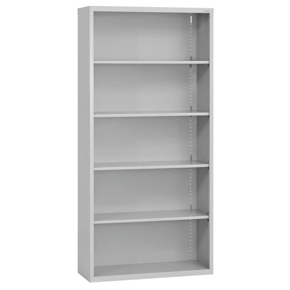 Sandusky Welded Steel Bookcase ( 36 in. W x 72 in. H x 12 in. D ) Freestanding Cabinet in Dove Gray -  BA40361272-05