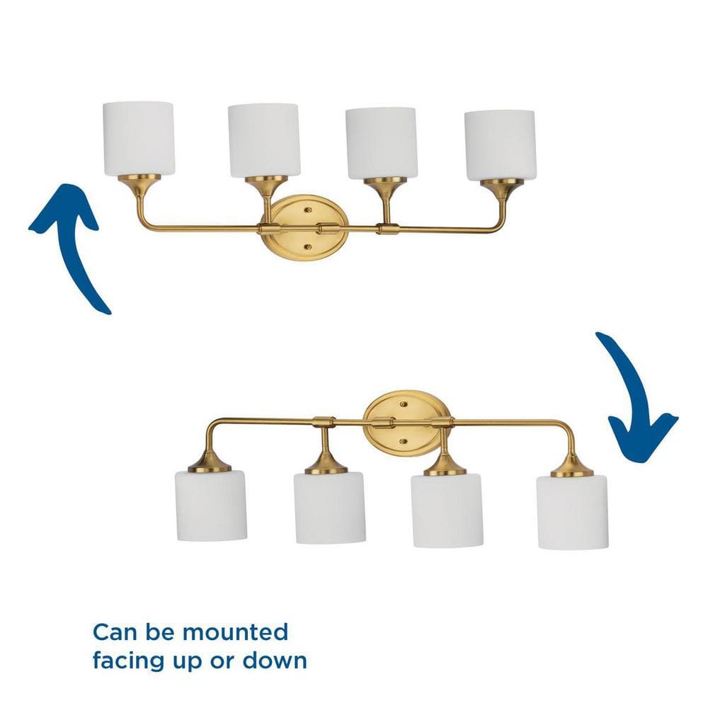 Lynzie 4-Light Brushed Gold Bath Vanity Light