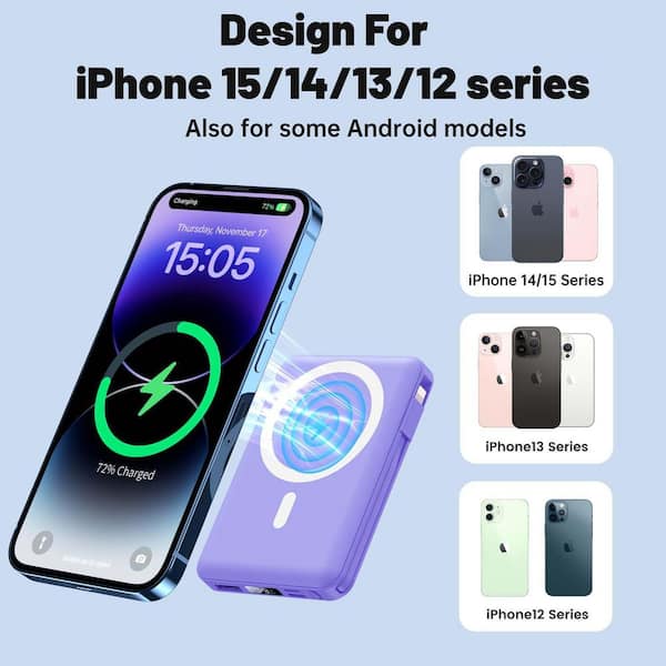 EKIEUDL Ultraslim 10000 mAh Magnetic Wireless Portable