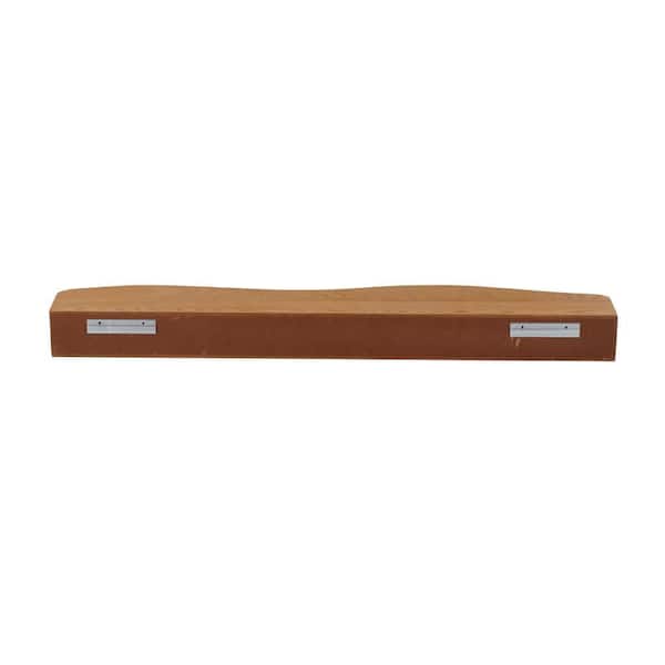Litton Lane 48 in. W x 8 in. D Brown Handmade Minimalistic Wood Decorative Wall Shelf