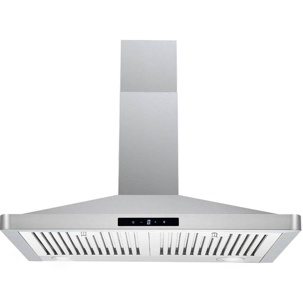 30 in. Under Cabinet Range Hood in Stainless Steel with Aluminum Mesh Filters, LED lights, Push Button Control
