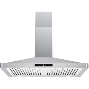 30 in. Under Cabinet Range Hood in Stainless Steel with Aluminum Mesh Filters, LED lights, Push Button Control