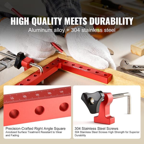 Update 90 Degree Positioning Squares Right Angle Clamps for Woodworking,2  Pack（5.5*5.5）Aluminium Alloy Corner Clamp Woodworking Carpenter Clamping