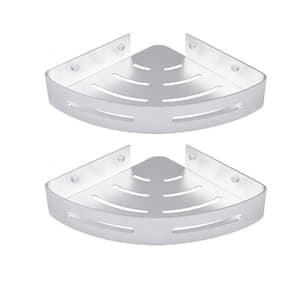 LAMY Corner Shower Caddy, 2 Pack Caddy with Wall Mount, White