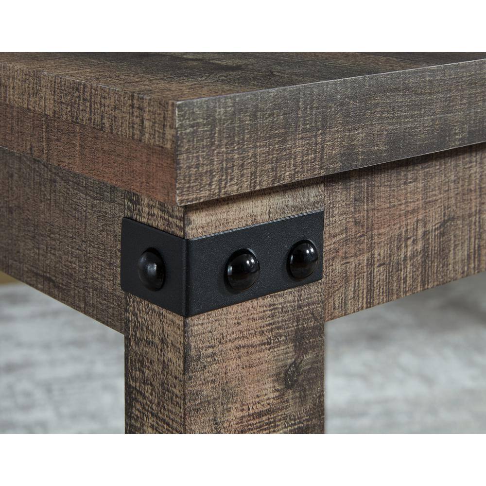 Chic Contemporary 24'' Brown Wood Square End Table with Storage