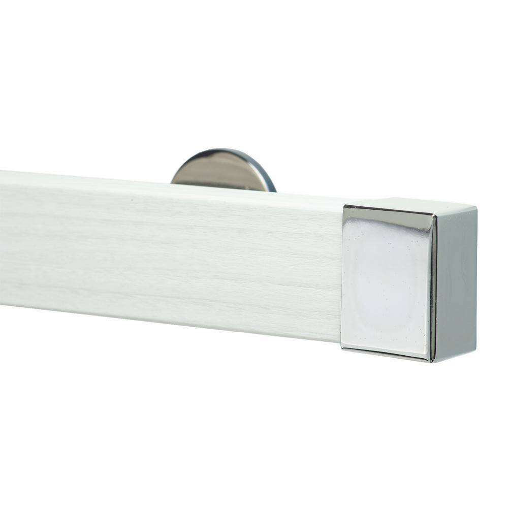 Kontur EVO Pro 84 in. Non-Adjustable 2 in. Single Traverse Curtain Rod in White with Chrome Endcap price history on PriceWatchPro