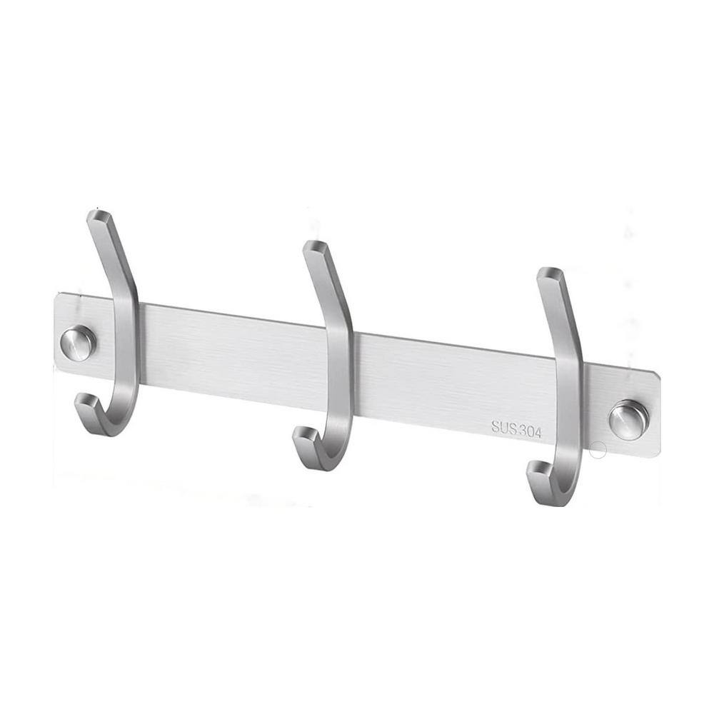 Ian 8.7 in . J-Hook Robe/Towel Hook in Brushed Steel 16GS-36124