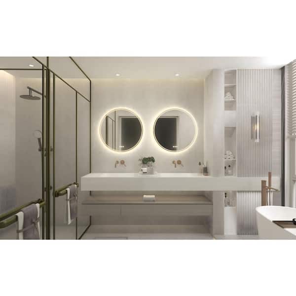 Wisfor 24 in. W x 24 in. H Large Round Frameless Anti-Fog Wisfor 24 in. W x 24 in. H Large Round Frameless Anti-Fog