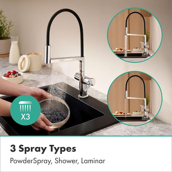 Hansgrohe Robinet à trou unique 100 avec drain Talis S, 1,2 gal / min