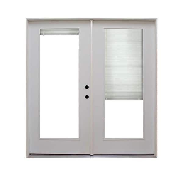 Steves & Sons 72 in. x 80 in. Element Series Retrofit Prehung Left-Hand Inswing White Primed Steel Patio Door