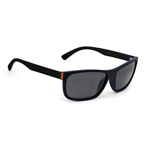 Shadedeye Square Black with Orange Accent Sunglasses