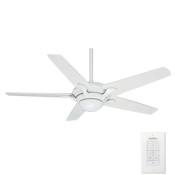 Casablanca Bel Air 56 in. Indoor Snow White Ceiling Fan with Wall Control