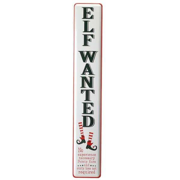 National Tree Company 47 in. Elf Wanted Wall Sign