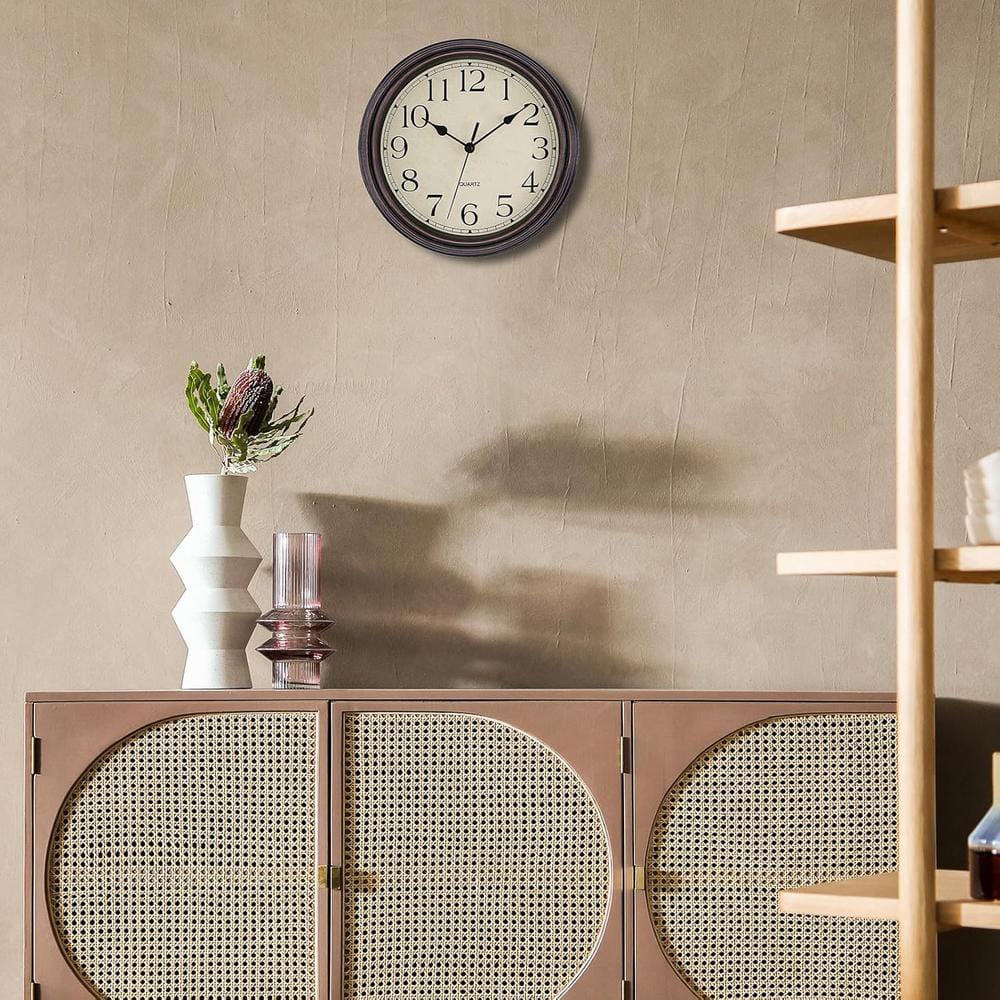 Bronze 14-Inch Vintage Silent Wall Clock