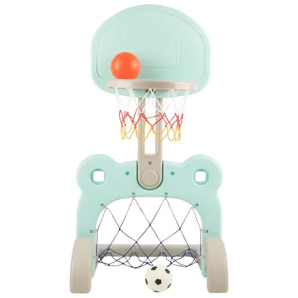 Basketball Hoop and Soccer Goal, Blue