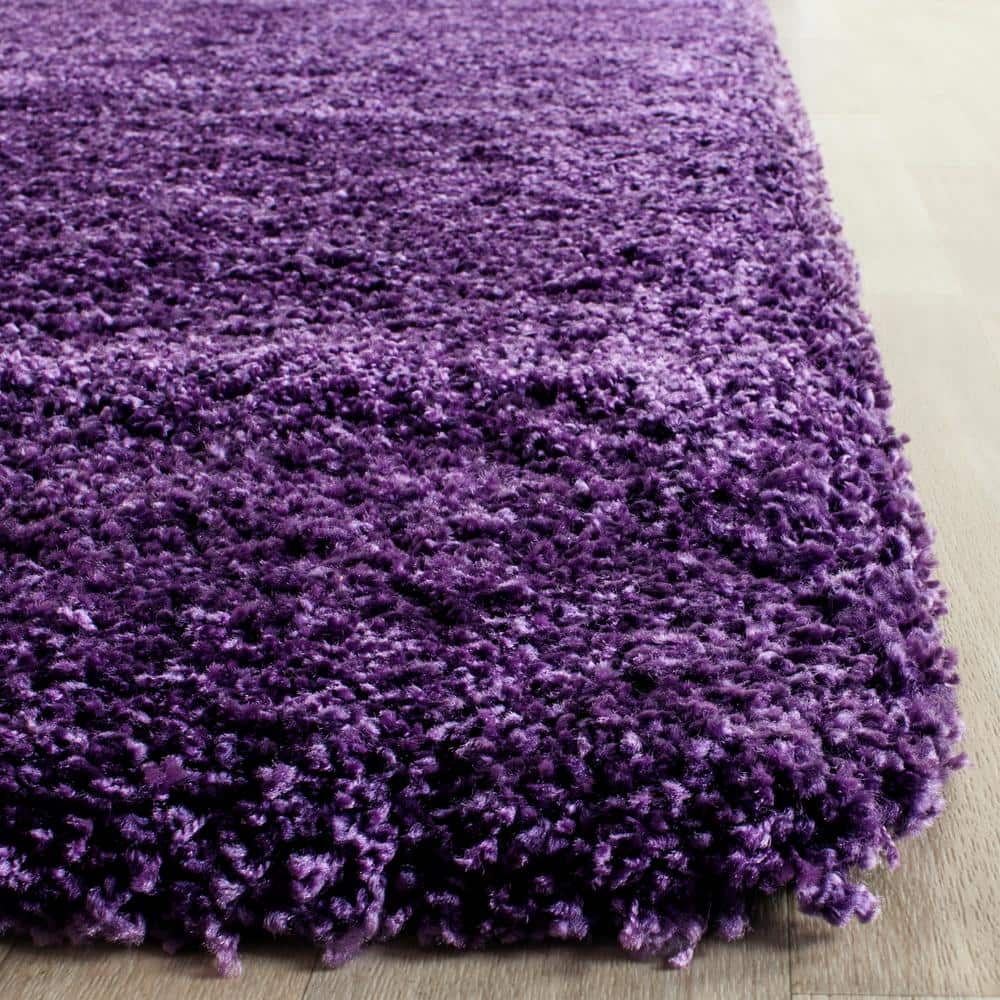 Purple Synthetic Shag Area Rug - 3' x 5'