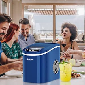 14 in. 26 lbs. Portable Compact Electric Ice Maker Machine Mini Cub in Navy