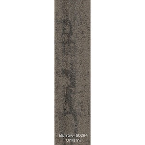 Burrow - Brown Commercial/Residential 9.84 x 39.37 in. Peel and Stick Carpet Tile Plank (21.53 sq. ft.)