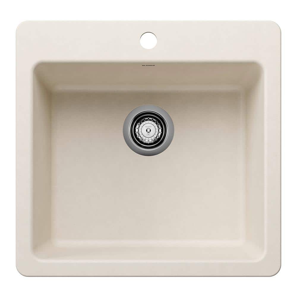 Liven SILGRANIT 21.25 in. Drop-In/Undermount Single Bowl Granite Composite 